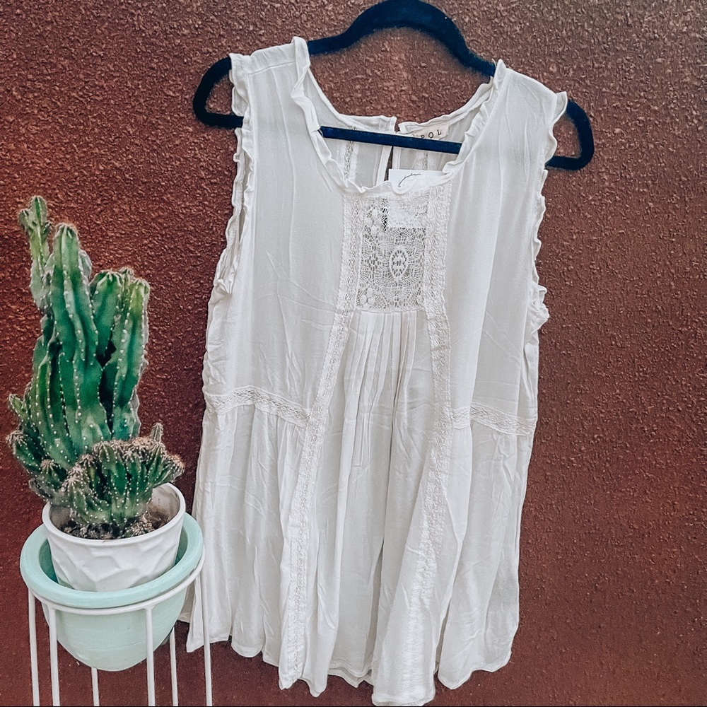 White Romantic Tank